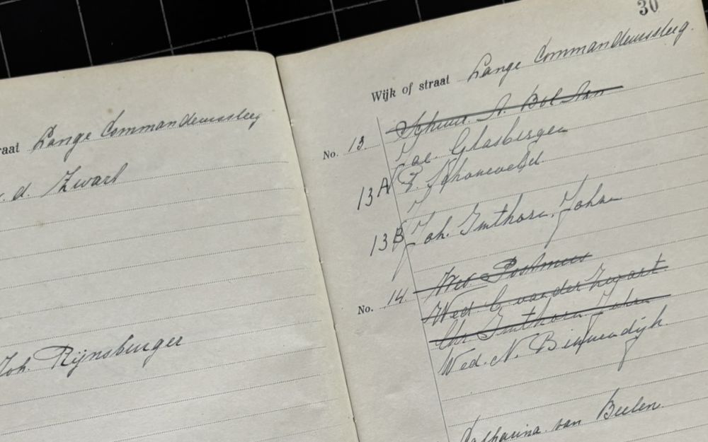 Ook oude huisnummering van voor 1942 verwerkt in het dorpsarchief.