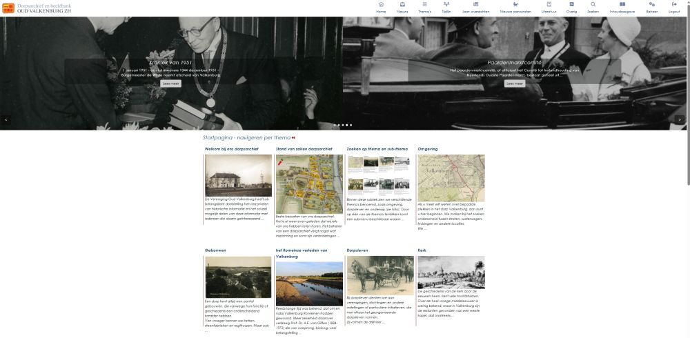 Nieuwe lay-out en indeling startpagina